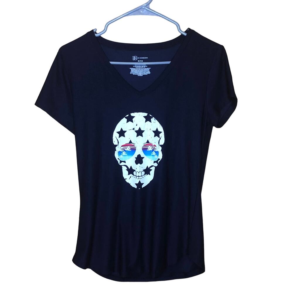 No Boundaries Navy Summer Skull T-Shirt M